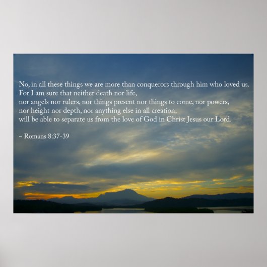 Romans chapter 8 verse 37-39 poster (Voorkant)
