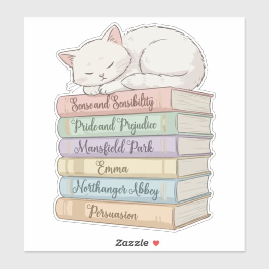 Romans van Jane Austen IX Sticker (Vel)