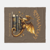 Romantasy Dragon Books Nog een hoofdstuk Fleece Deken (Voorkant (Horizontaal))