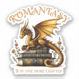 Romantasy Dragon Books Nog een hoofdstuk Sticker