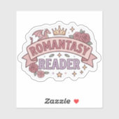 Romantasy-lezer - boekliefhebber lezend sticker (Vel)