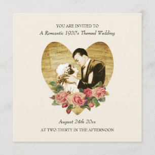 Romantic 2010's "Thégoden Wedding Invitations" Kaart