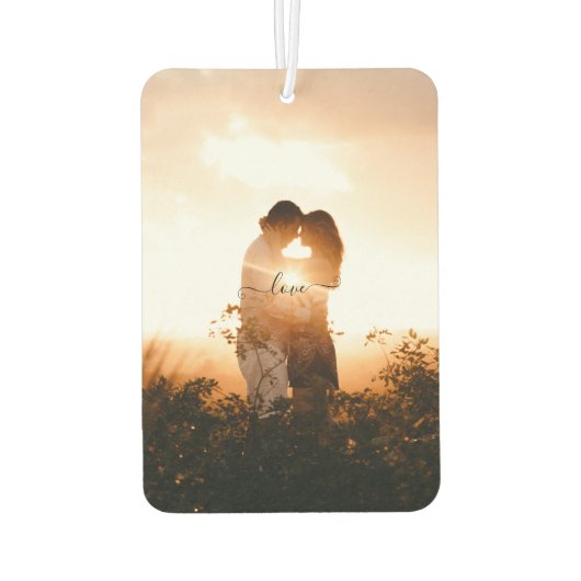 Romantic 2 Custom Photo Love Script maakt het unie Luchtverfrisser (Achterkant)