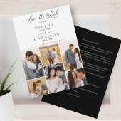 Romantic 6 Foto's Couple Modern Chic Collage Save The Date