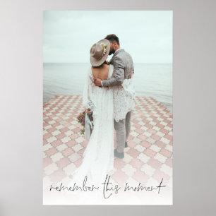 Romantic Aangepaste foto herinneren zich dit momen Poster