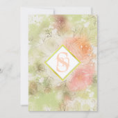 *~ Romantic Abstract AR26 QR + RSVP Floral Kaart (Voorkant)