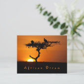 Romantic African Dream sunset foto met tekst Briefkaart (Staand voorkant)
