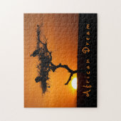 Romantic African Dream sunset foto met tekst Legpuzzel (Verticaal)