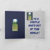 Romantic Aliens Jubileum Card personaliseert het! Kaart (Binnen)