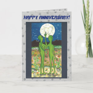 Romantic Aliens Jubileum Card personaliseert het! Kaart