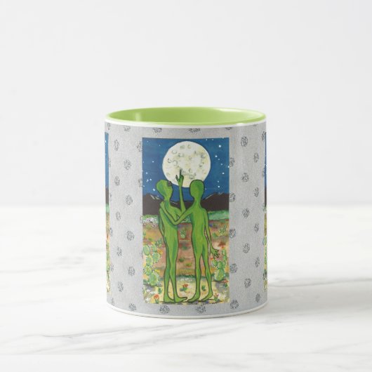 Romantic Aliens UFO Roswell Designer Humoureuze Mo Mok (Midden)