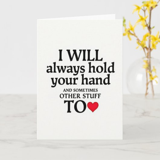 Romantic Always Hold Your Hand Card Kaart (Gele Bloem)