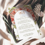 Romantic Amaryllis Info  Nieuwe Weddenschap Kaart<br><div class="desc">Deze elegante bruiloft Info/Details kaart toont een verbluffende waterverf kunst van een boog van Amaryllis Flowers geïnspireerd door Alphonse Mucha uit de Belle Epoche, Art Nouveau. De Amaryllis is een klassieke trouwbloem die liefde, schoonheid en radiantie symboliseert, waardoor het de perfecte keuze is voor koppels die op hun speciale dag...</div>