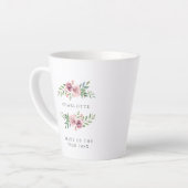 Romantic and Delicate Pink Garland for Bride Latte Mok (Linkerhoek)