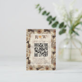 Romantic Anemones Accent Backyard Wedding Informatiekaartje (Staand voorkant)