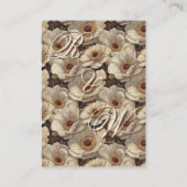 Romantic Anemones Accent Backyard Wedding Informatiekaartje (Achterkant)