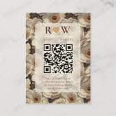 Romantic Anemones Accent Backyard Wedding Informatiekaartje (Voorkant)