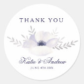 Romantic Anemones Ronde Sticker (Voorkant)