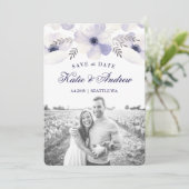 Romantic Anemones sparen de Datum Save The Date (Staand voorkant)