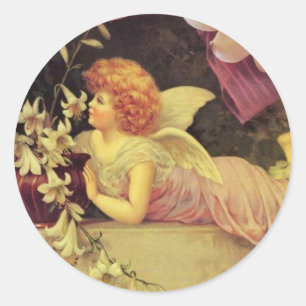 Romantic Angels Gifts en T - shirts Ronde Sticker