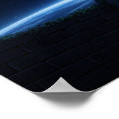 Romantic Anime Couple Sitting Under Starry Cosmos Poster (Hoek)