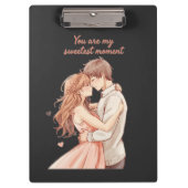 Romantic Anime Couple - Sweet Valentine Moment Klembord (Voorkant)