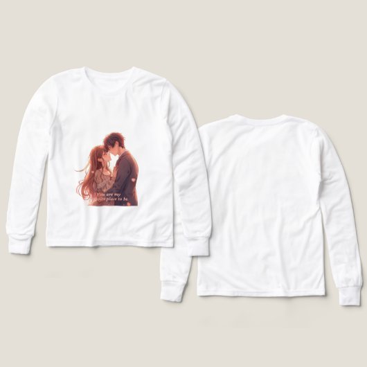 Romantic Anime Couple - Valentine's Day  Aesthetic (Voorkant /achterkant)