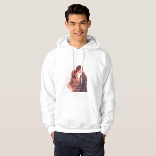 Romantic Anime Couple - Valentine's Day  Aesthetic Hoodie (Voorkant volledig)