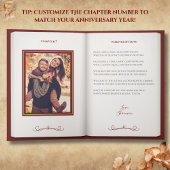 Romantic Anniversary Poem Storybook Couple Photo Kaart