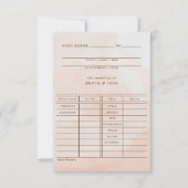 Romantic Antiek Blush Wedding Library Kaart RSVP (Voorkant)