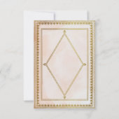 Romantic Antiek Blush Wedding Library Kaart RSVP (Achterkant)