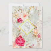 *~ Romantic  AR26 QR RSVP Floral Wedding I Kaart (Voorkant)