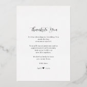 Romantic Arch Photo Frame Stained Glass Effect Folie Uitnodiging (Achterkant)