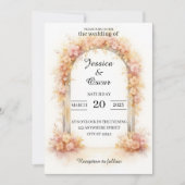 Romantic Arch Wedding Kaart (Voorkant)
