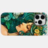 Romantic Art Nouveau Woman Case-Mate iPhone Case (Achterkant (horizontaal))