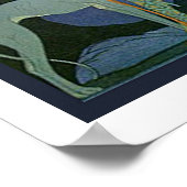 Romantic Art noveau Coupure met Greyhound Poster (Hoek)