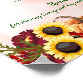 Romantic Autumn Pumpkin welkom op ons huwelijk Poster (Hoek)