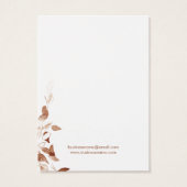 Romantic Autumn verliest achtergrond Kaarten Visitekaartje (Achterkant)