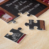 Romantic Baby Reveal Pregnancy announcement gift  Legpuzzel (Zijkant)