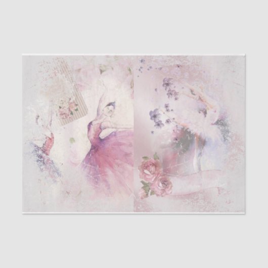 Romantic Ballerina Design Series 3 Tissuepapier (Voorkant)
