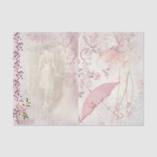 Romantic Ballerina Design Series 6 Tissuepapier (Voorkant)