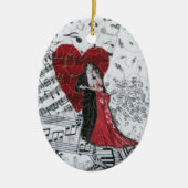 Romantic Ballroom Dancers Keramisch Ornament (Voorkant)