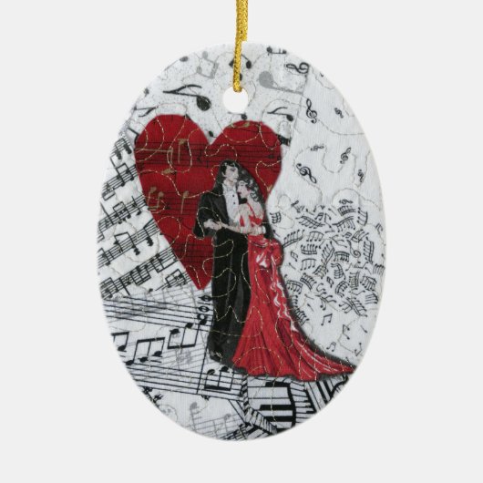 Romantic Ballroom Dancers Keramisch Ornament (Voorkant)