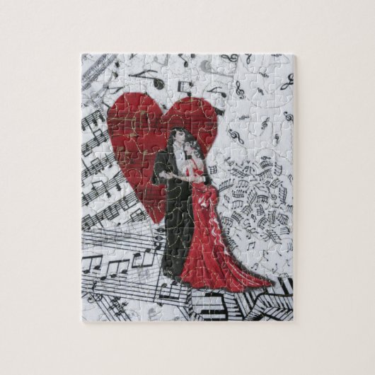 Romantic Ballroom Dancers Legpuzzel (Verticaal)