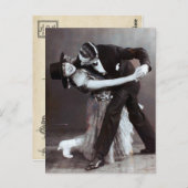 Romantic Ballroom dansend Duo  foto Briefkaart (Voorkant / Achterkant)