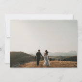 Romantic Baroque Ornate Frame Dark Brown Photo Save The Date (Achterkant)