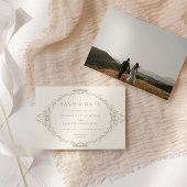 Romantic Baroque Ornate Frame Photo Save The Date