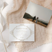 Romantic Baroque Ornate Frame Photo Save The Date