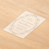Romantic Baroque Ornate Frame Wedding Acryl Uitnodigingen (Laagn)