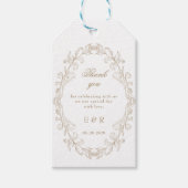 Romantic Baroque Ornate Frame Wedding Cadeaulabel (Voorkant)